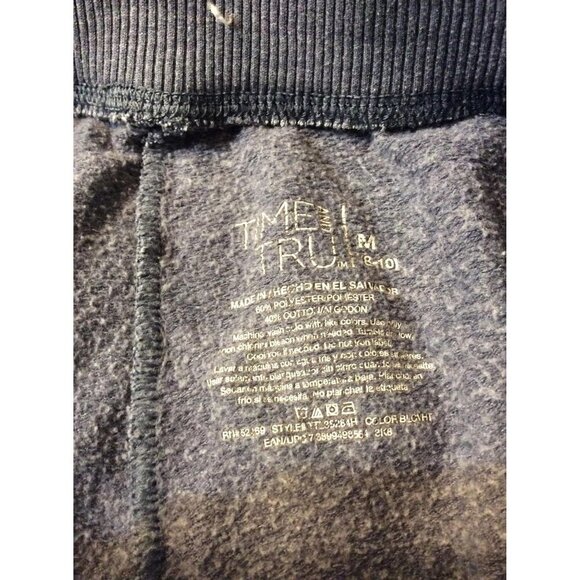 TIME & Tru Women Elastic Waist Pants Size M 8-10 Gray - Picture 3 of 3